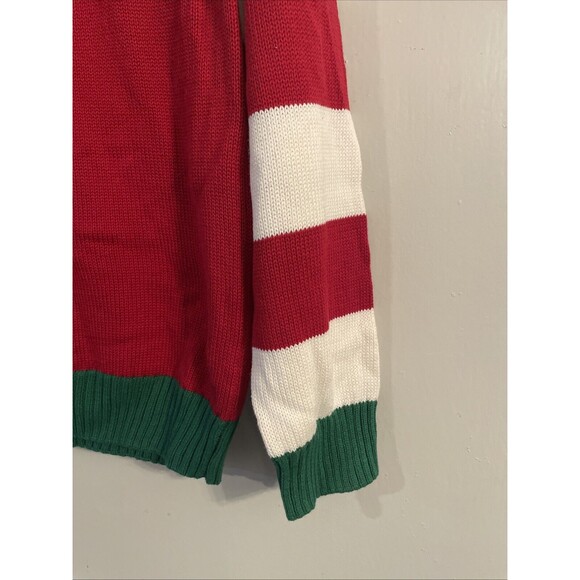 Women’s Ugly Christmas Holiday Green Red White Ugly Sweater Size Large - Picture 4 of 5